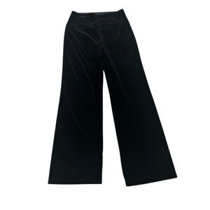 Lisse Black velvet pull on stretchy Wide Leg Pants size xl